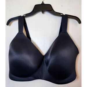 New Auden Women's Black Wireless Lightly Line Bra Adjustable Straps Size 46DD